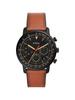 Vintage-style Men's Quartz Watch - Brown Leather Strap with Black Case, Perfect for Daily Wear and Weekend Getaways, Model FS5501