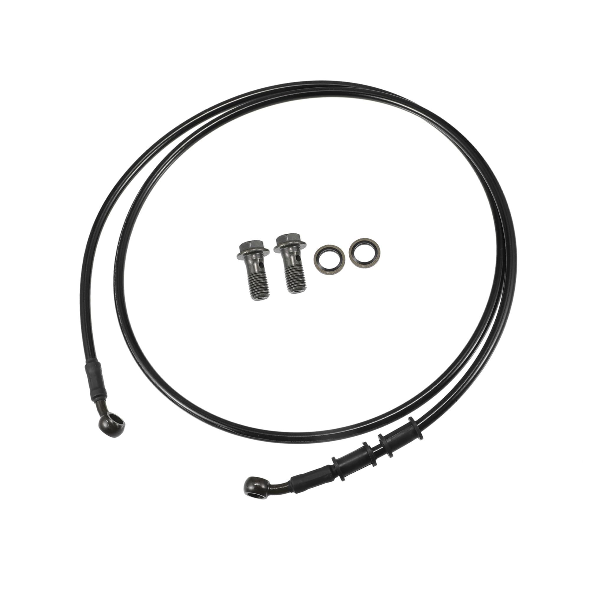 

BULLSPANN Motorcycle Brake Hose, Clutch Hose, Hose, For Motorcycles, ATVs, Off-Road Bikes, Universal, Durable, Replacement, Black, Angle 28°, 160cm 160cm чёрный