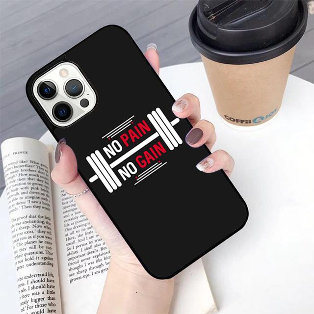 No Pain No Gain Training Phone Case For iPhone 17 Air 13 12 14 15 16 Cover For Apple Pro Max Plus Coque