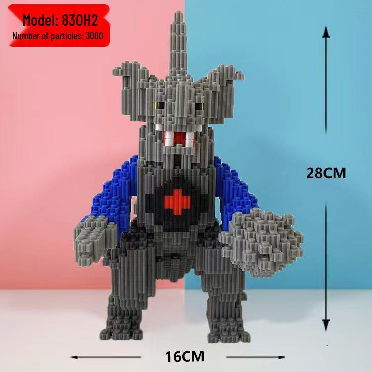 Girls' Compatible Lego: Violent Bear Building Block Series - Educational Micro-Block Interlocking Toys & Gifts