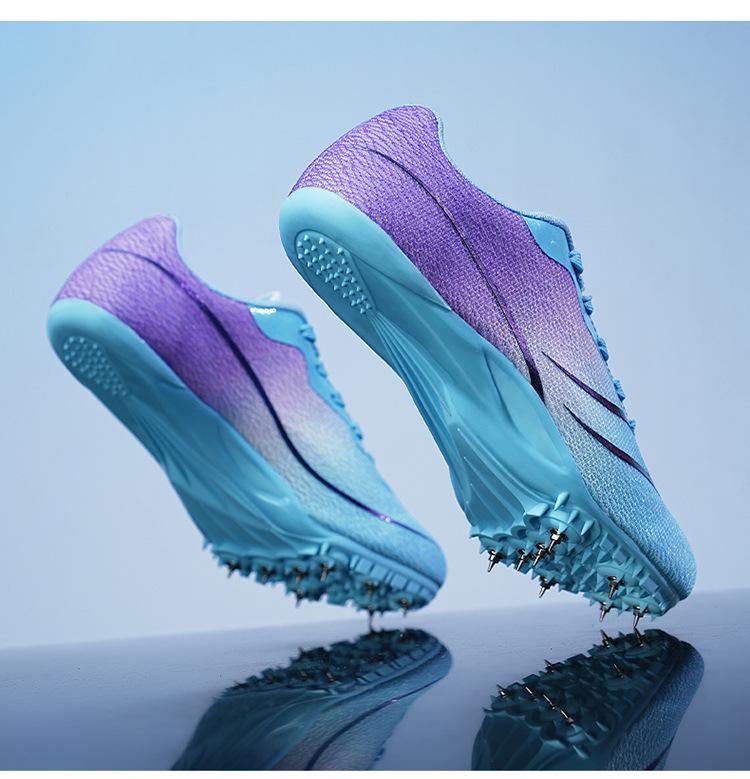 Student Competition Training Track & Field Long Jump Shoes with 8 Spikes, Sizes 35-45.