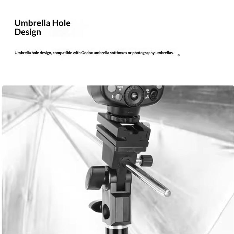 Easy Adjustable Camera Flash Holder Bracket 180 Degree Rotate And Locking Screw For Photography Lighting Accessories