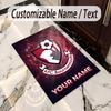 Crystal Velvet Rug Bournemouth Football Print Custom Name Text Floor Mat Home Decor