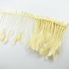 2Yards Dyed Stripped Coque Goose Feathers Trims Feather Trim White Feathers For Crafts Ribbon Wedding Feathers Decoration Plumas