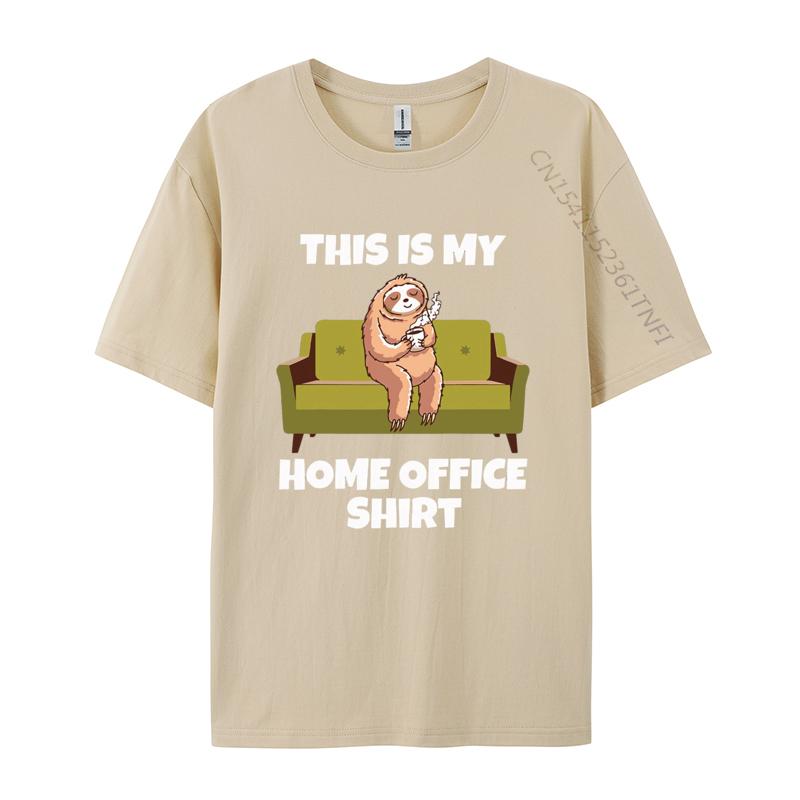 This Is My Homeoffice Sloth Pajamas Home T Shirt Unisexs Cotton Oversized Print T Shirts Streetwear Tshirt Tee Tops