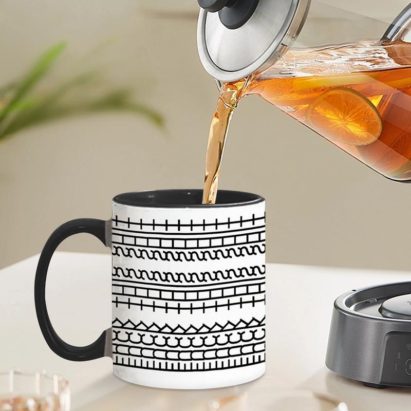 Ceramic Cup Microwave-Safe Coffee Mug Drinking Cup Desktop Ornament for School Study Living Room Daily Use Birthday Kitchen Home