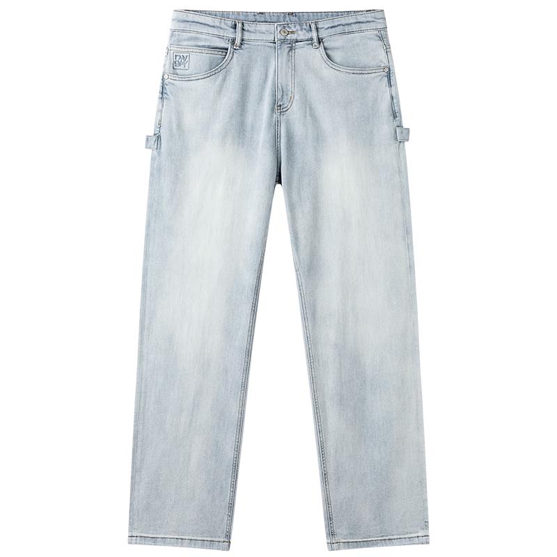 NVG·YOUNG Men's Casual Straight-Leg Stretch Jeans