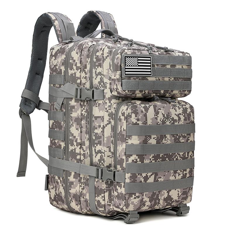 45L Hiking Travel Backpack for Men Women Tactical Camouflage Backpacks Large Outdoor Camping Adventure Multifunctional Bag