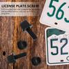 FAVOMOTO 4pcs Black Nylon License Plate Bolts and Screws for Motorcycles and Scooters Fastening Hardware Motorcycle License Plate Bolts for Secure