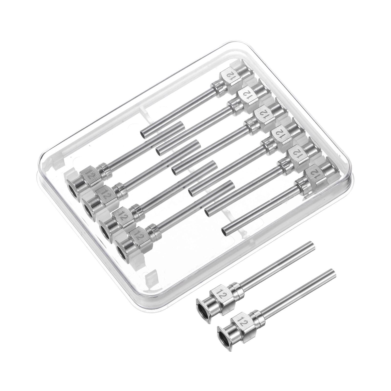 

12pcs 10G 11G 12G 14G 16G 18G 20G 21G 22G 24G 25G 26G 28G 30G Stainless Steel Dispensing Needles 1 Glue Needle Tube Blunt Tip 30G