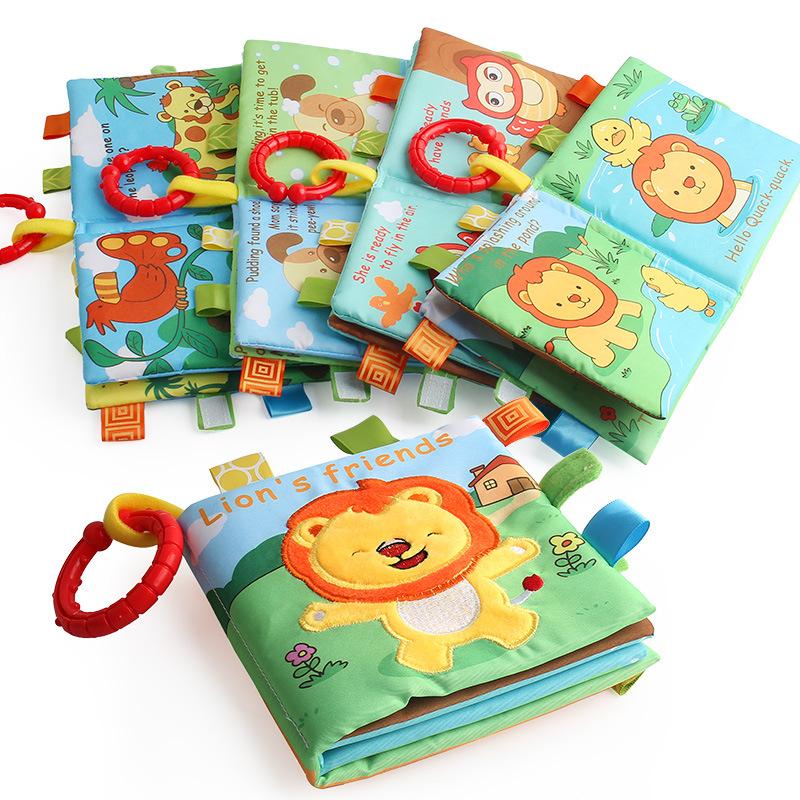Development Sensory Toy Babies Forest Animal Theme Cloth Books Early Education