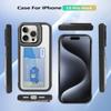 Shockproof Acrylic Hard Cover for IPhone 16 Pro Max 15 14 Plus 13 11 Folding Lens Stand Transparent Slot Card Holder Wallet Case