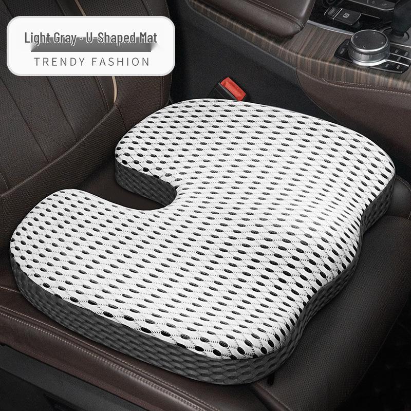 U-Shaped Memory Foam Seat Cushion for Office & Car - Breathable Comfort for Long Sitting