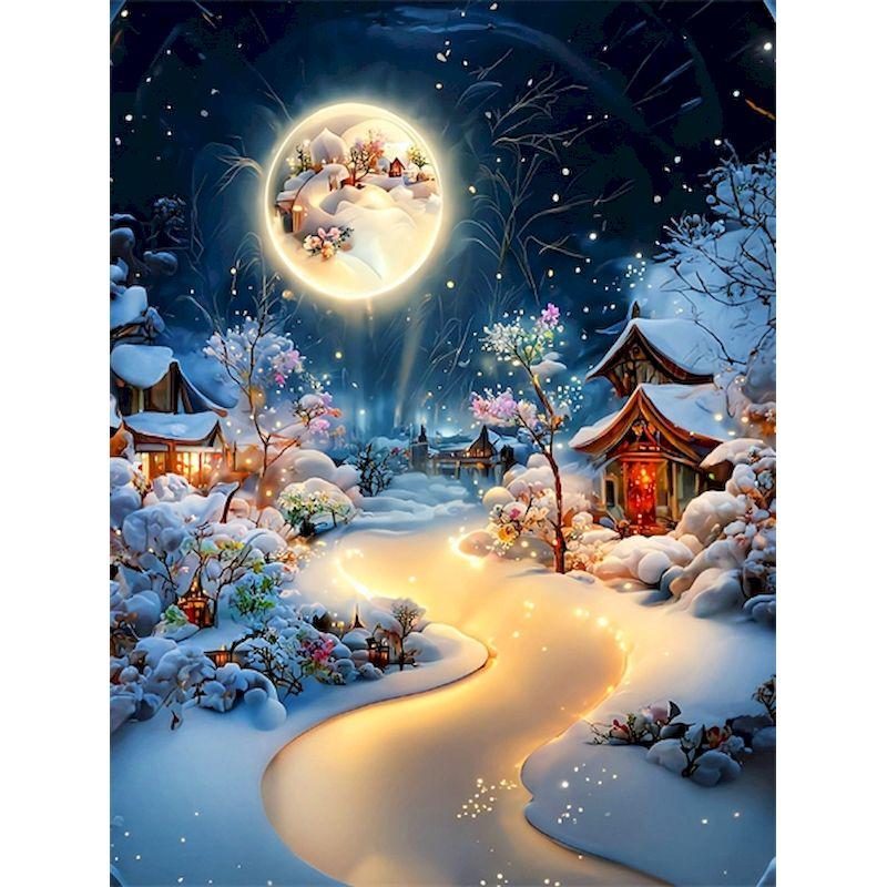 5d Diamantová malba Zimní sady Scenérie Diy Diamantové vyšívání Křížovým stehem Mozaika Umělecký dárek Domácí dekorace