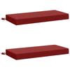 2 Piece Bench Cushion Set SOEST 2 Pcs 100percent Polyester Wine Red