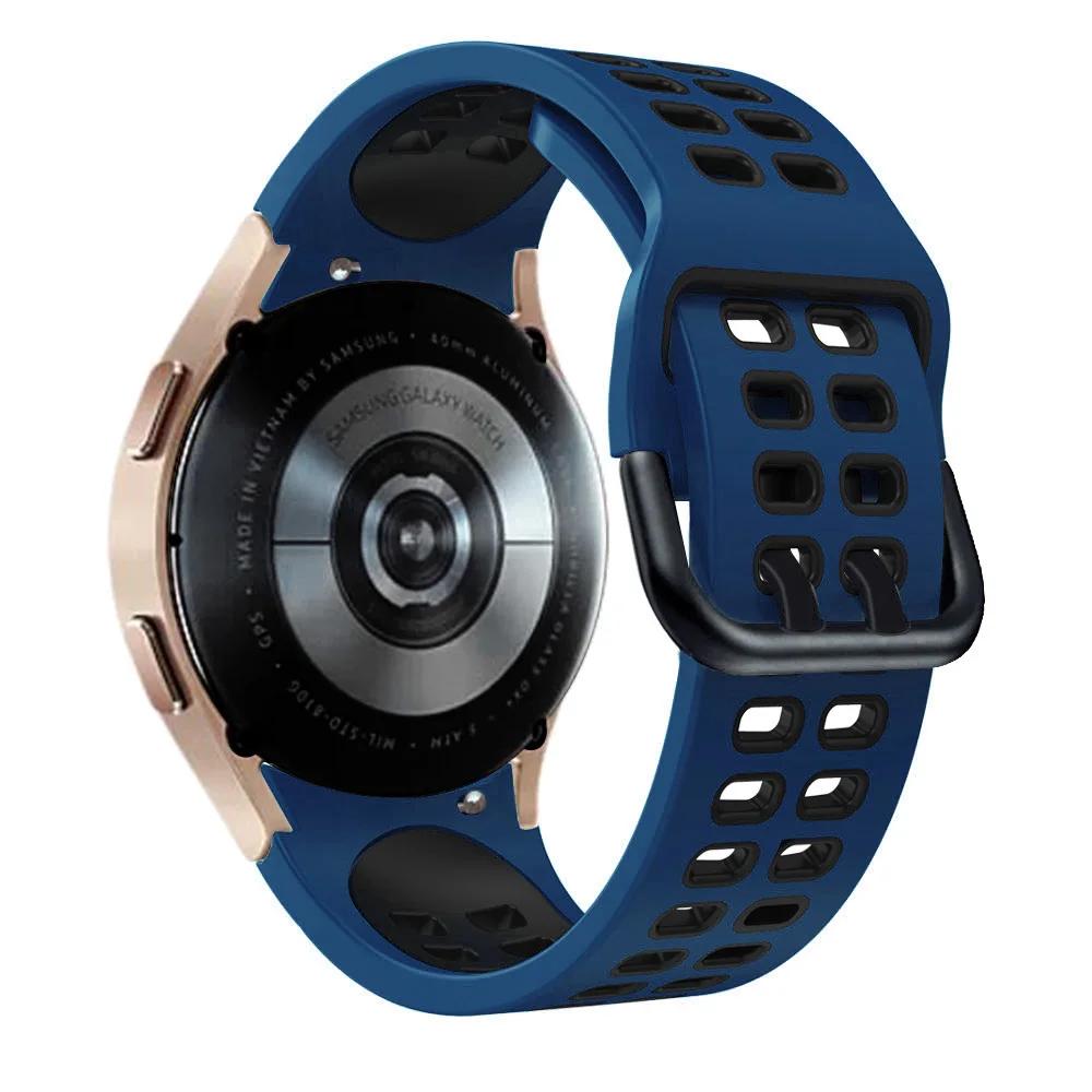 No Gap Silicone Strap for Samsung Galaxy Watch 7/6/5/4 44mm 40mm 5 Pro 45mm Two-Color Wristband Watch 6 4 Classic 47mm 43mm Band