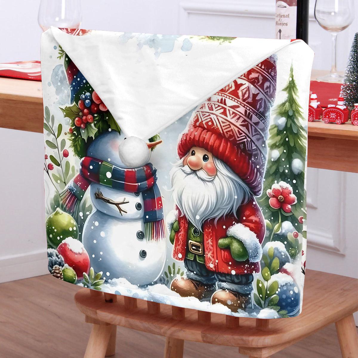 Creative Santa Claus Cartoon Chair Cover for Christmas Decorations 50x60