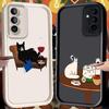 The Lying Black Cat Case for Samsung Galaxy A53 A50 A50S A36 5G A35 A34 A33 A32 A30 A26 A24 A23 A22 A20 A16 A15 A14 A13 4G Cover