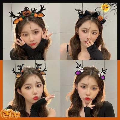 2KS Halloweenská pokrývka hlavy Dýně Duch Netopýr Paroh Sponka do vlasů Vtipné vlasové doplňky Dívčí sváteční taneční šaty Party sponka do vlasů Dekorace