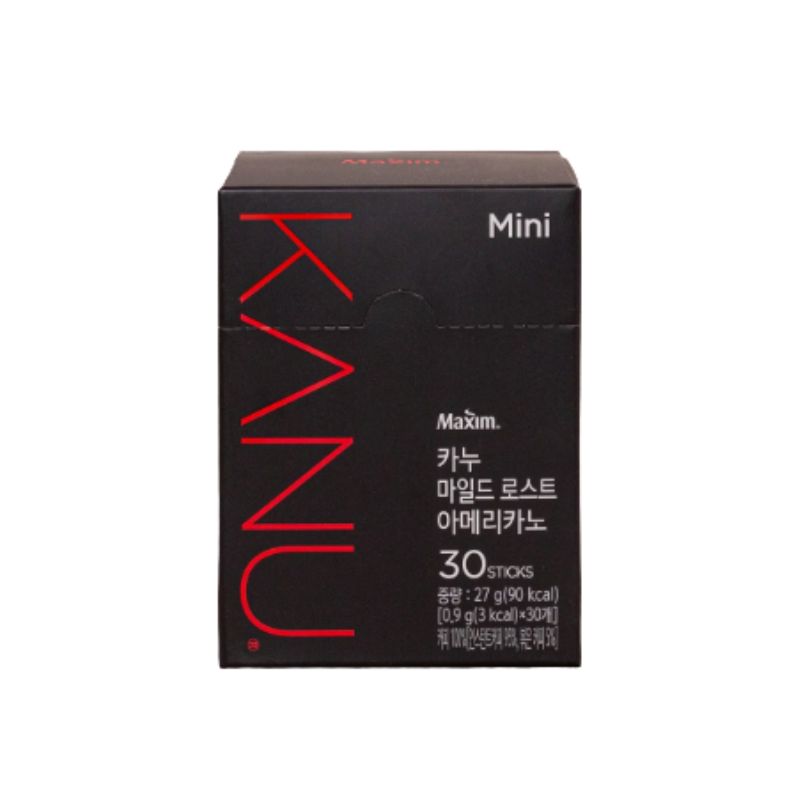 Maxim KANU Mild Mini Korean Americano Instant Coffee Sticks 30 Sticks 1box(30ea)