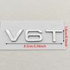 3D ABS Car Fender Side Emblem V6T V8T Logo Rear Trunk For 3TW2 S4 A4 B7 V6T Sticker A6 SQ7 Q8 R8 S8 RS8 V8T Badge Accessories 3TG2