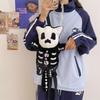 Tote bag ugly cute personality small backpack schoolbag female Japanese and Korean ins new niche ghost skeleton small backpack tide