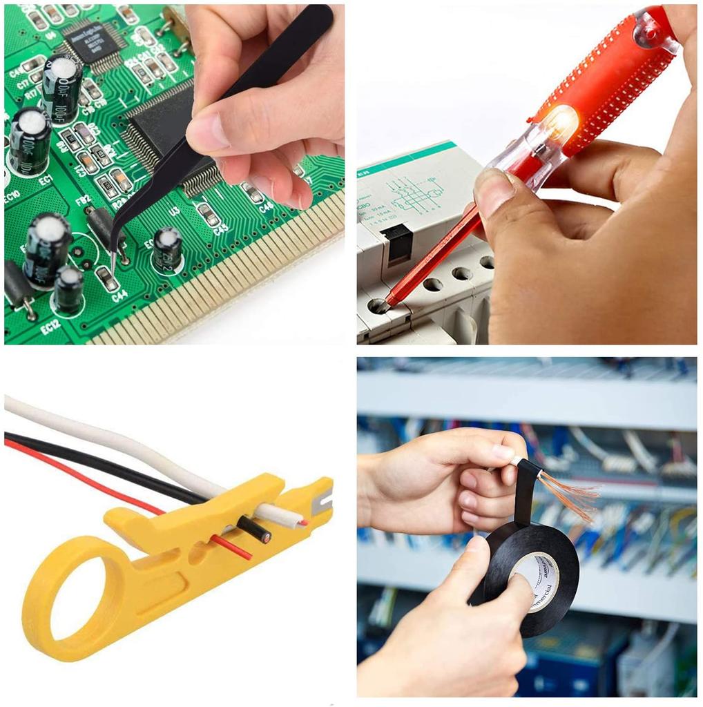 60W Electric Soldering Iron Gun Stand Tool Tweezers Kit Solder Welding Pen Welder