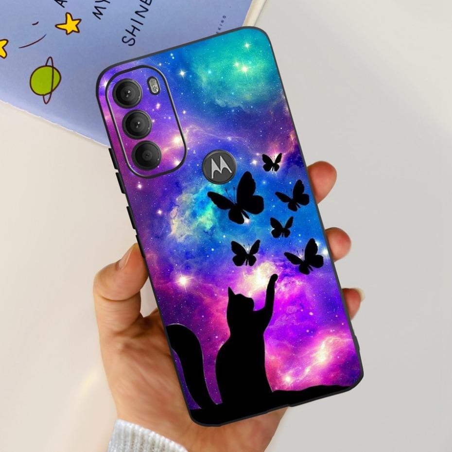 Lovely Printing Case For Motorola Moto G71 5G Soft TPU Black Silicone Back Cover For MOTO G71 G 71 5G XT2169-1 Phone Cases