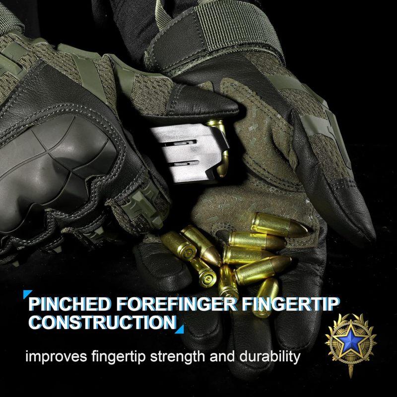 Rubber Guard Tactical Gloves for Men Touchscreen Airsoft Motorcycle Hunting Outdoor