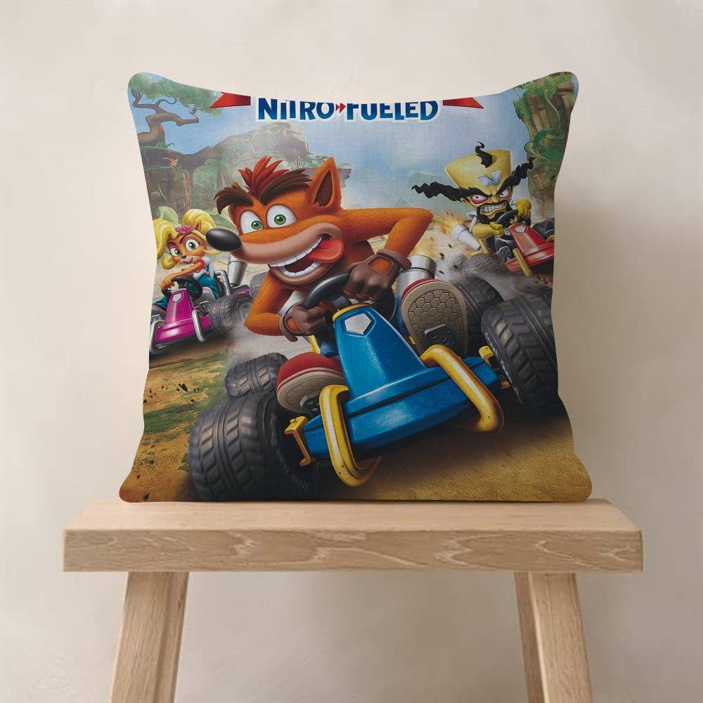 Game CCrash Bandicoots Pillow Cover Design Cushion Cover Decor Holiday Decorati