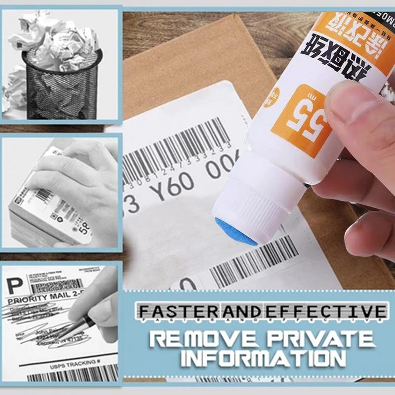 50ml Thermopapier Korrekturflüssigkeit Schnelltrocknender Radierer Paket Paketbox ID-Informationsschutz Anti-Peep Identitätsinformationen Guar