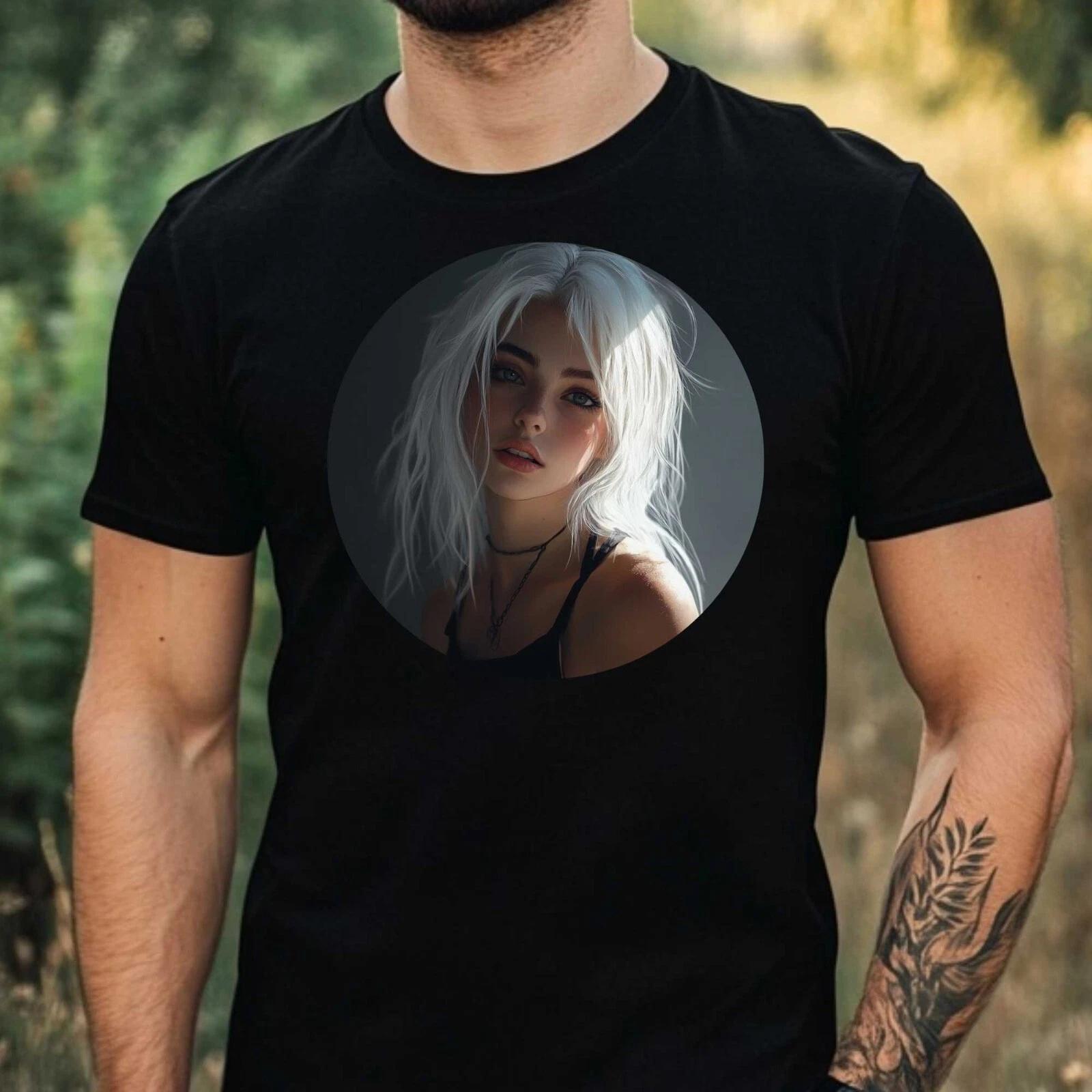 T-Shirt Herren Anime Girl Motiv Baumwolle Größe XS bis 5XL XXXXL