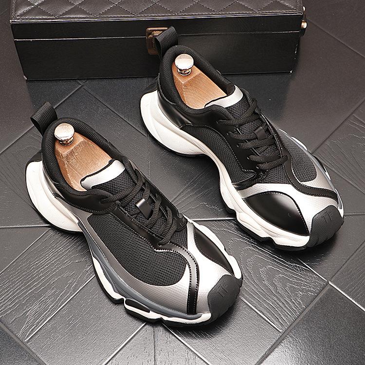 Paris Dad Shoes 2025 New Summer Breathable Lightweight Sports Shoes Thick Soled Interior Height Increasing Casual Shoes