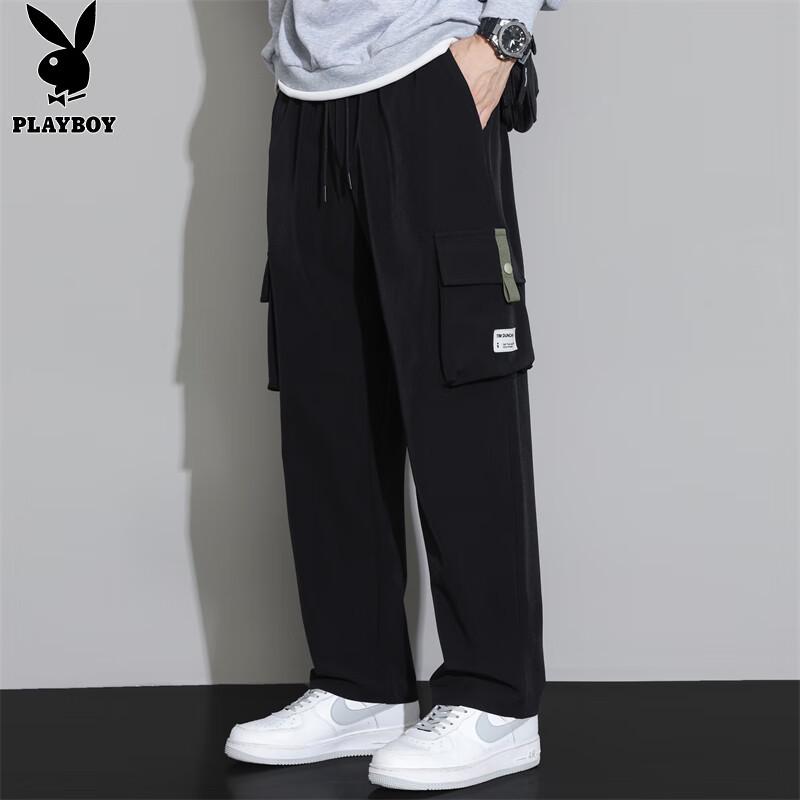 PLAYBOY Men's Loose Fit Cargo Pants