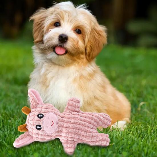 Dog Squeaky Toy Stuffed Animal Plush Dog Toy with Crinkle Paper for Puppy Small Dogs Tough Dog Chew Toy for Aggressive Chewer