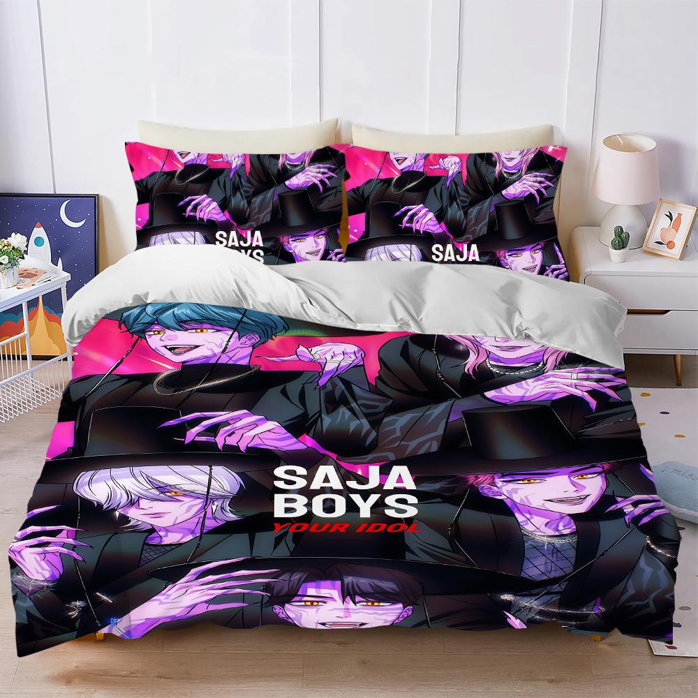 D-Demon H-Hunters Bedding ste Mira Zoey Rumi Duvet Cover Set Cotton Bed 3 Piece Summer Comfortable Student Dormitory Home