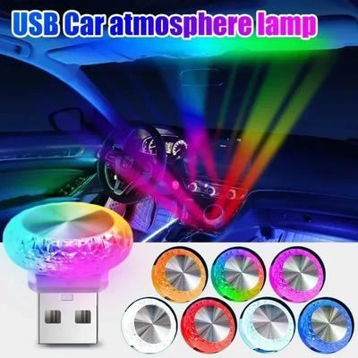 1 ks RGB auto USB ambientní světlo mini LED dekorativní atmosférické lampy pro auto interiérové ​​osvětlení počítačové světlo Plug Play