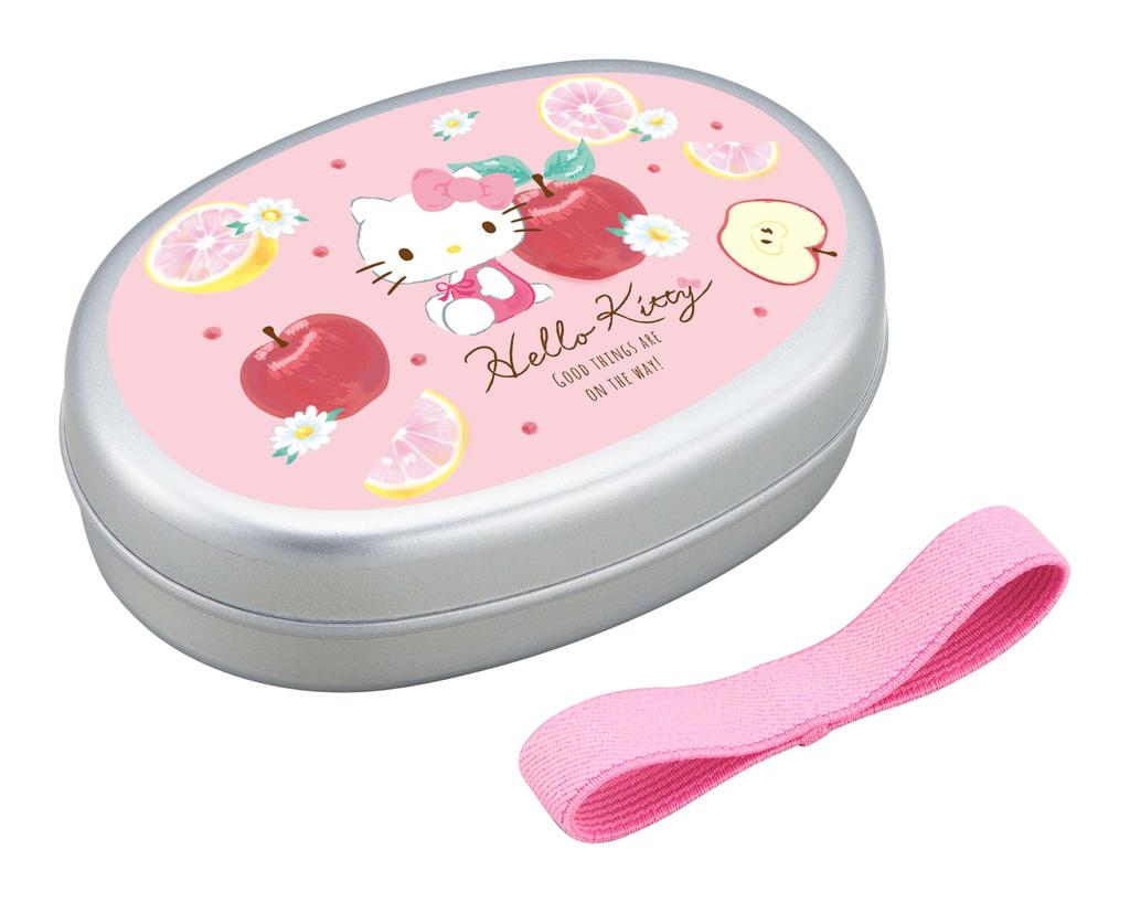 OSK Aluminum Lunch Hello Kitty Fruit KTF Lunch Belt with Made in Children's Box, Medium, 350ml, Design, Dividers, Japan, AL-5