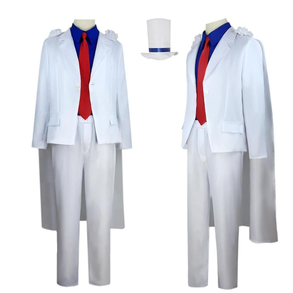 Kaitou Kid Anime Cosplay Costume Set for Role-Playing and Performance