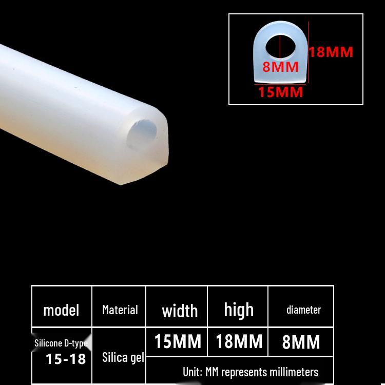 D-Shaped Silicone Sealing Strip: High-Temperature, Water-Retaining, Self-Adhesive, Anti-Collision, Shock-Absorbing for Doors & Windows