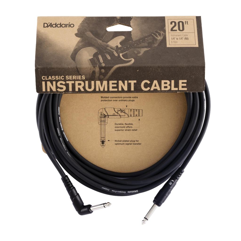 Classic Series Instrument Cable D'Addario PW-CGTRA-20 (6.1m S-L)