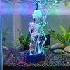 3D Printed Fish Tank Dance Skull Ornament Plastic Movable Oxygen Skeleton  Halloween Decor
