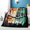 Chess Game Customize Your Name Blanket Used For Chair Office Sofa Bed Camping Soft And Warm Giving Friends And Relatives Birthday Graduation Gift