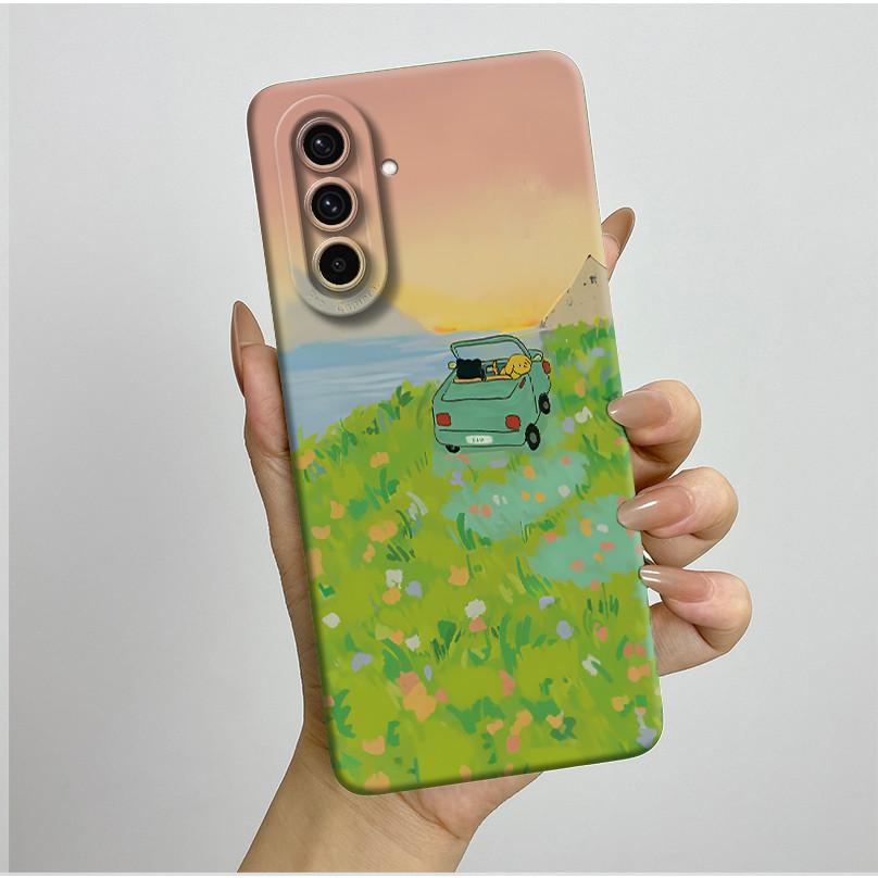 

For Samsung Galaxy A37 A57 5G Case SM-A376B SM-A576B Aesthetic Pretty Butterfly Flower Liquid Soft Silicon Shockproof Back Cover Samsung A37 5G