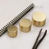 Leak-Proof Brass Medicine & Tea Storage Can - Portable Travel Jar with Threaded Seal, Multi-functional for Business Trips