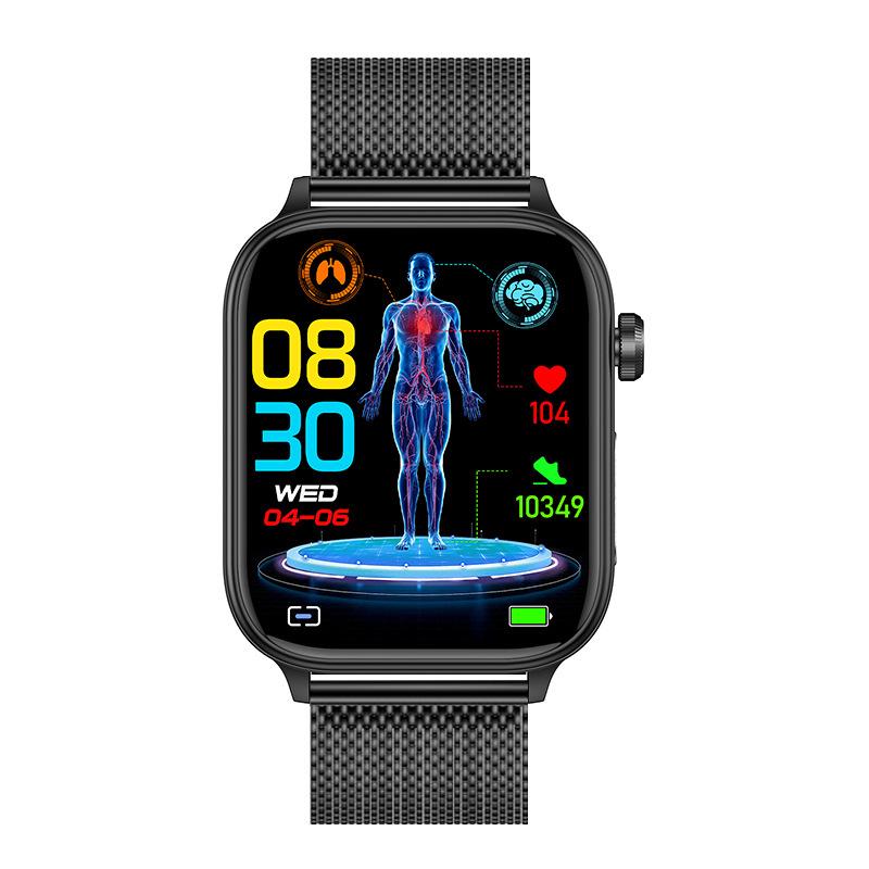 ET570 Bluetooth Smartwatch 2024: ECG, Body Temp, Heart Rate, Blood Pressure, Multi-Sport Features