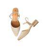 Shoetopia Embellished Buckle Pointed Toe Stylish Golden Pumps For Women & Girls /Eu40