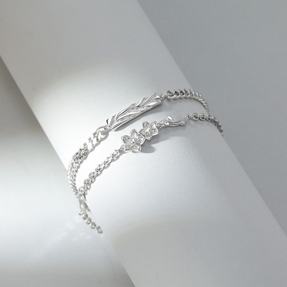 Valentine's Day Simple Thin Bracelet Flower Couple Bangle Classic Lovers Bracelet  Gifts