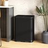 Kitchen Double Compartment Trash Can 2 X 30L With Stainless Steel Pedal Soft Close Lid Black