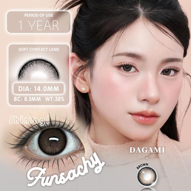 FUNSACHY Colored Lenses 1pair Brown Natural Eye Makeup Contacts Gray Pupils Blue Green Lens Yearly Fashion Cosmetics SoftLens